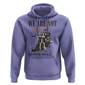 Halloween Harris Walz'24 Hoodie We Are Not Going Back Witches Bat TS11 Violet Print Your Wear