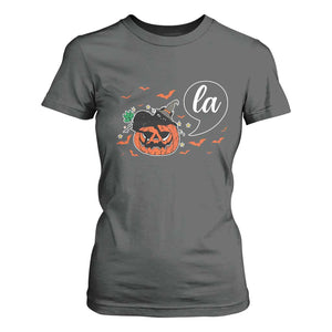 Harris Halloween 2024 T Shirt For Women Comma La Kamala Black Cat Witches TS11 Dark Heather Print Your Wear