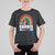 Harris Walz T Shirt For Kid LGBT Rainbow Flag Hand Rise Flower Unity TS11 Black Print Your Wear