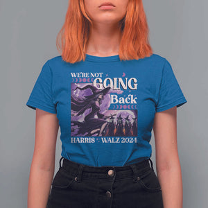 Harris Walz 2024 Halloween T Shirt For Women We're Not Going Back Witch Childless Cat Ladies Moon TS11 Royal Blue Print Your Wear