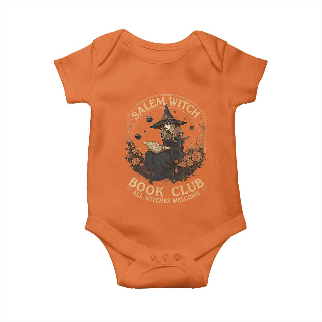 Salem Witch Book Club All Witches Welcome Baby Onesie Halloween Book Lover TS11 Orange Print Your Wear