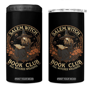 Salem Witch Book Club All Witches Welcome 4 in 1 Can Cooler Tumbler Halloween Book Lover TS11 One Size: 16 oz Black Print Your Wear