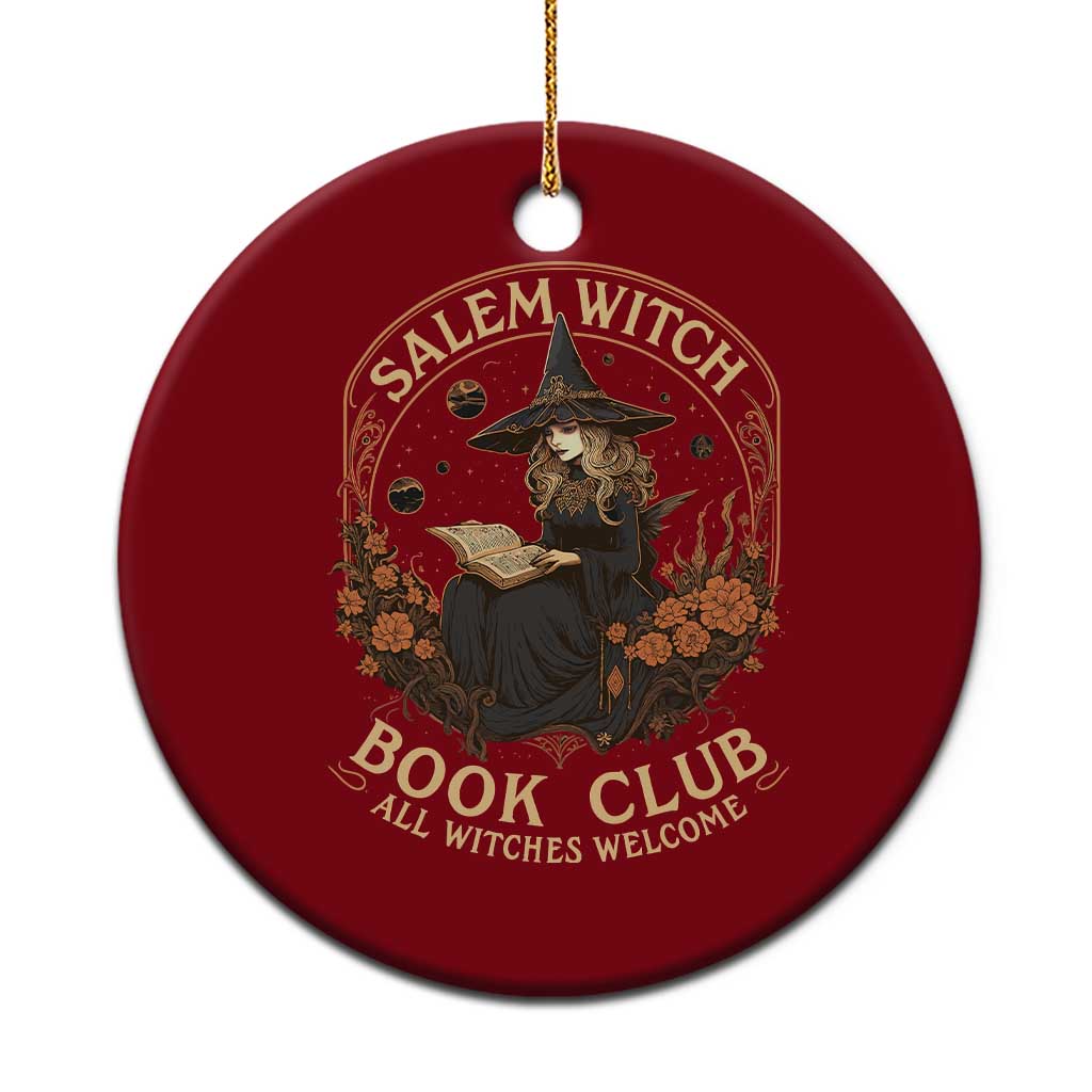 Salem Witch Book Club All Witches Welcome Ceramic Ornament Halloween Book Lover TS11 1pc Red Print Your Wear