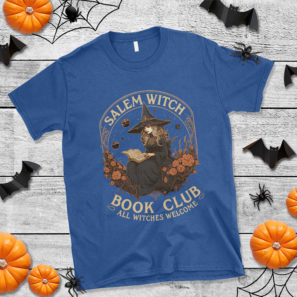 Salem Witch Book Club All Witches Welcome T Shirt Halloween Book Lover TS11 Royal Blue Print Your Wear