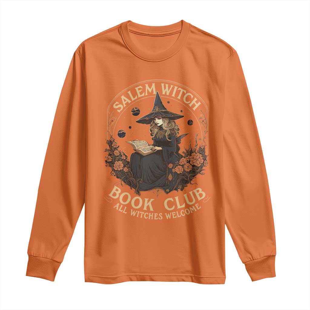 Salem Witch Book Club All Witches Welcome Long Sleeve Shirt Halloween Book Lover TS11 Orange Print Your Wear