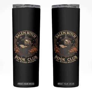 Salem Witch Book Club All Witches Welcome Skinny Tumbler Halloween Book Lover TS11 Black Print Your Wear