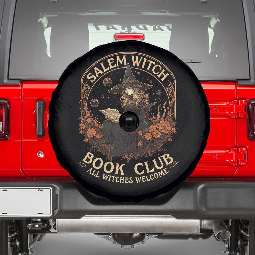 Salem Witch Book Club All Witches Welcome Spare Tire Cover Halloween Book Lover TS11 Black Print Your Wear
