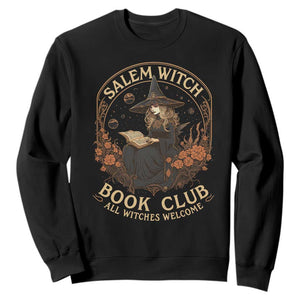 Salem Witch Book Club All Witches Welcome Sweatshirt Halloween Book Lover TS11 Black Print Your Wear