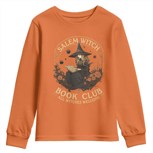 Salem Witch Book Club All Witches Welcome Youth Sweatshirt Halloween Book Lover TS11 Orange Print Your Wear