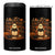 Halloween Book Lover 4 in 1 Can Cooler Tumbler Spooky Ghost Reading Book Librarians Bookworm TS11 One Size: 16 oz Black Print Your Wear