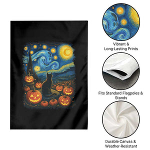 Halloween Cat Starry Night Van Gogh Cat Lovers Garden Flag TS11 Print Your Wear