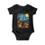 Halloween Cat Starry Night Van Gogh Cat Lovers Baby Onesie TS11 Black Print Your Wear