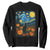Halloween Cat Starry Night Van Gogh Cat Lovers Sweatshirt TS11 Black Print Your Wear