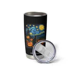 Halloween Cat Starry Night Van Gogh Cat Lovers Tumbler Cup TS11 Print Your Wear