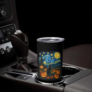 Halloween Cat Starry Night Van Gogh Cat Lovers Tumbler Cup TS11 Print Your Wear