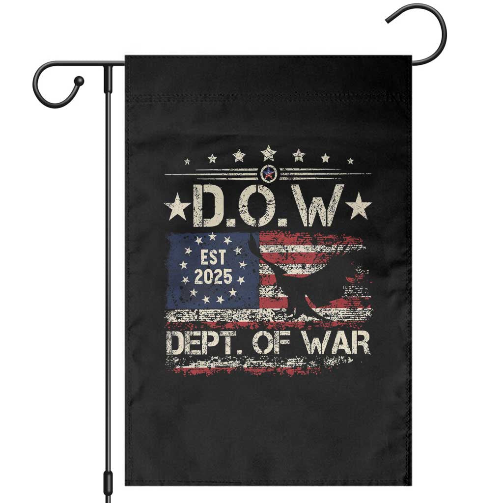 Dept Of War Est 2025 Garden Flag DOW Military Patriotic American Flag TS11 Black Print Your Wear