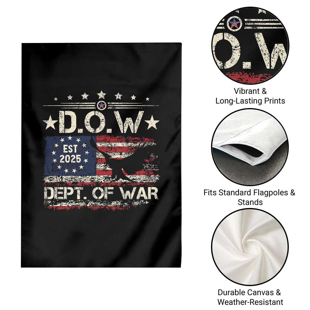 Dept Of War Est 2025 Garden Flag DOW Military Patriotic American Flag TS11 Print Your Wear