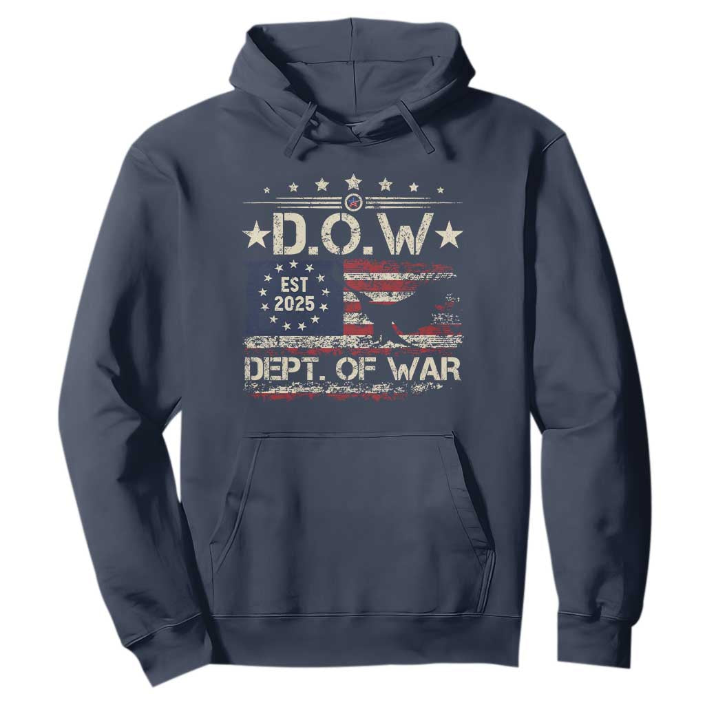 Dept Of War Est 2025 Hoodie DOW Military Patriotic American Flag TS11 Navy Print Your Wear