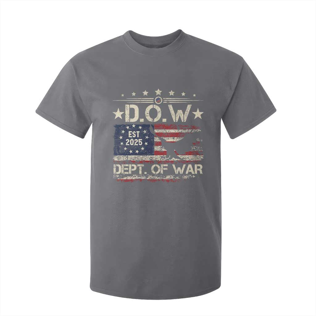 Dept Of War Est 2025 T Shirt For Kid DOW Military Patriotic American Flag TS11 Charcoal Print Your Wear