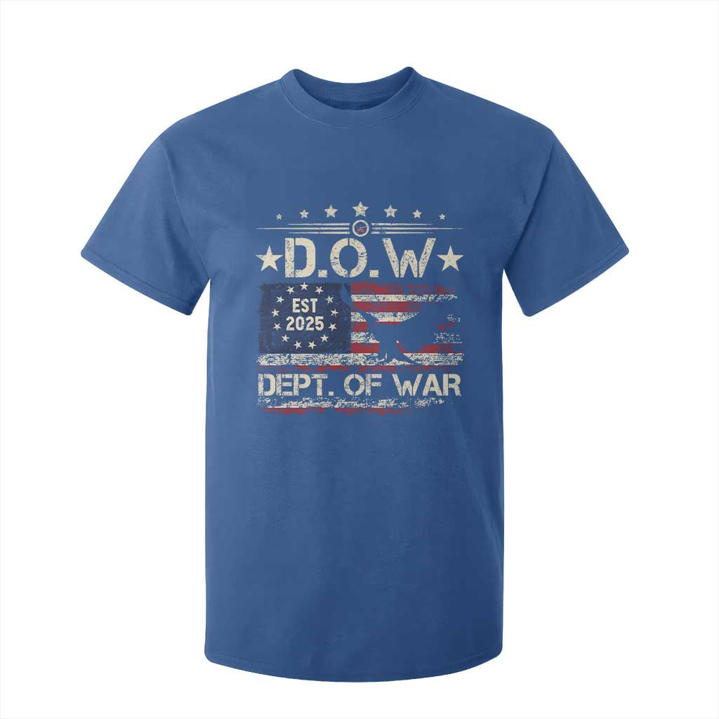 Dept Of War Est 2025 T Shirt For Kid DOW Military Patriotic American Flag TS11 Royal Blue Print Your Wear
