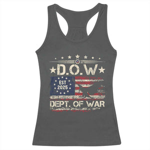 Dept Of War Est 2025 Racerback Tank Top DOW Military Patriotic American Flag TS11 Dark Heather Print Your Wear
