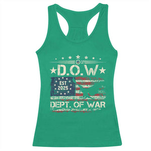 Dept Of War Est 2025 Racerback Tank Top DOW Military Patriotic American Flag TS11 Irish Green Print Your Wear