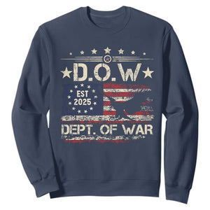 Dept Of War Est 2025 Sweatshirt DOW Military Patriotic American Flag TS11 Navy Print Your Wear