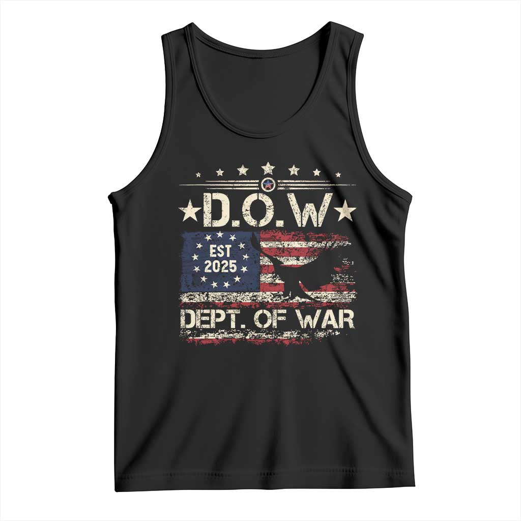 Dept Of War Est 2025 Tank Top DOW Military Patriotic American Flag TS11 Black Print Your Wear