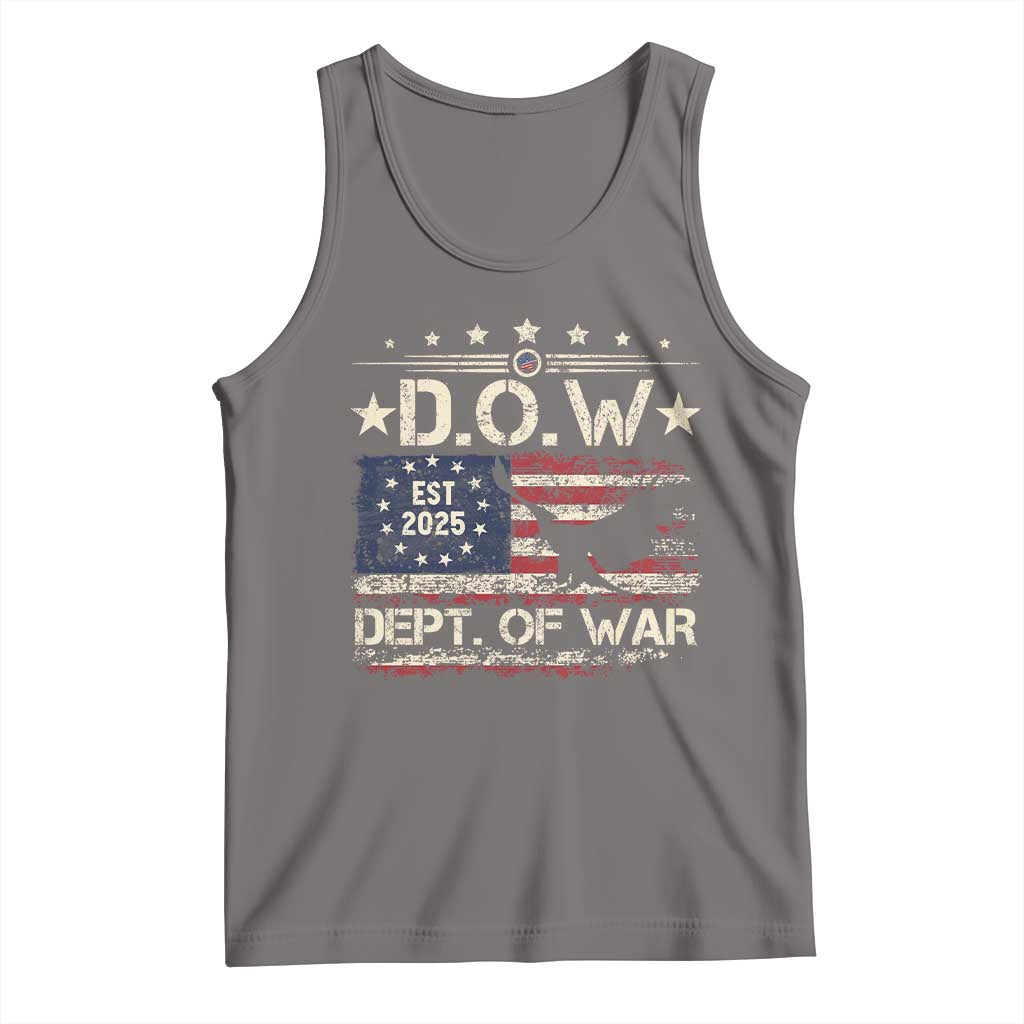 Dept Of War Est 2025 Tank Top DOW Military Patriotic American Flag TS11 Deep Heather Print Your Wear