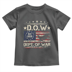Dept Of War Est 2025 Toddler T Shirt DOW Military Patriotic American Flag TS11 Dark Heather Print Your Wear
