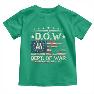 Dept Of War Est 2025 Toddler T Shirt DOW Military Patriotic American Flag TS11 Irish Green Print Your Wear
