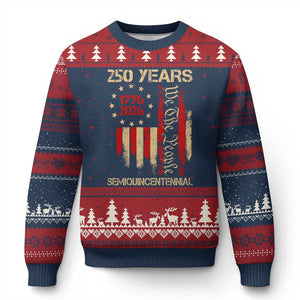 250 Years Semiquincentennial Ugly Christmas Sweater 250th America Anniversary Independence Day TS11 Navy Red Print Your Wear