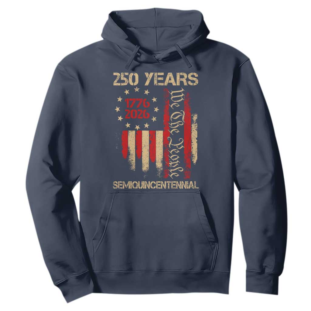 250 Years Semiquincentennial Hoodie 250th America Anniversary Independence Day TS11 Navy Print Your Wear