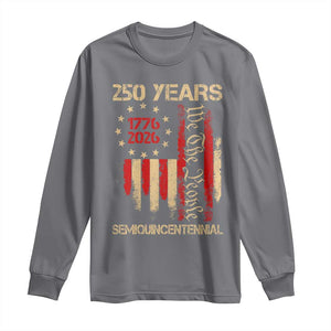 250 Years Semiquincentennial Long Sleeve Shirt 250th America Anniversary Independence Day TS11 Charcoal Print Your Wear