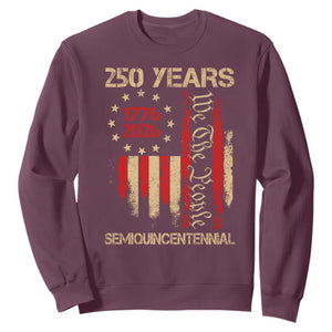 250 Years Semiquincentennial Sweatshirt 250th America Anniversary Independence Day TS11 Maroon Print Your Wear