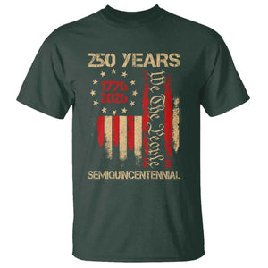 250 Years Semiquincentennial T Shirt 250th America Anniversary Independence Day TS11 Dark Forest Green Print Your Wear