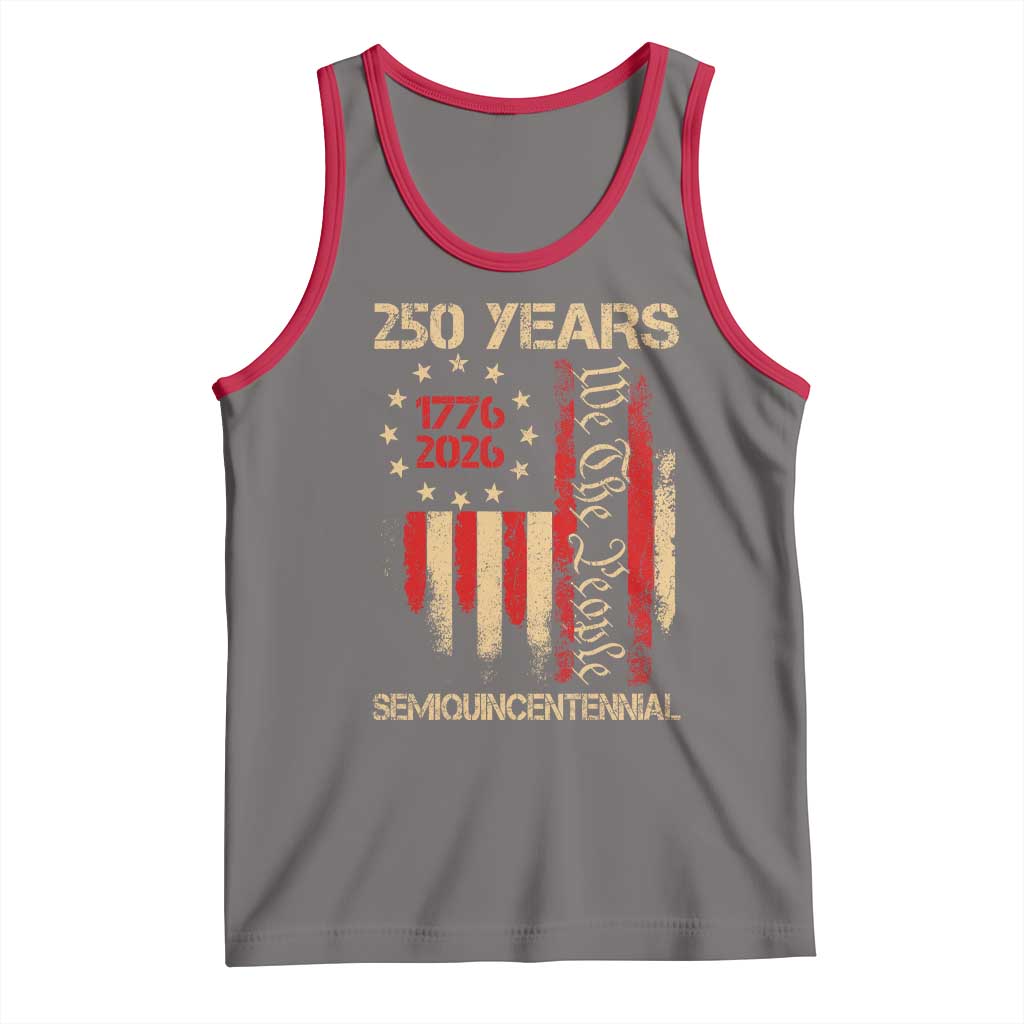 250 Years Semiquincentennial Tank Top 250th America Anniversary Independence Day TS11 Deep Heather Red Print Your Wear
