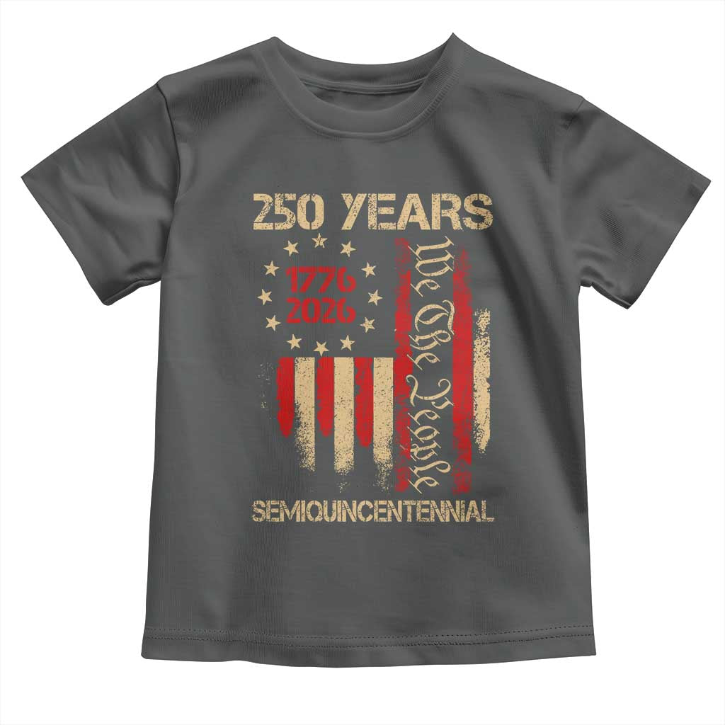 250 Years Semiquincentennial Toddler T Shirt 250th America Anniversary Independence Day TS11 Dark Heather Print Your Wear