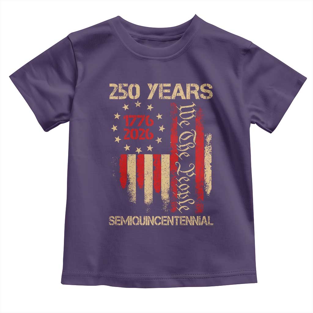 250 Years Semiquincentennial Toddler T Shirt 250th America Anniversary Independence Day TS11 Purple Print Your Wear