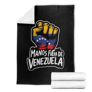 Manos Fuera De Venezuela Throw Blanket Venezuelan Flag - Print Your Wear