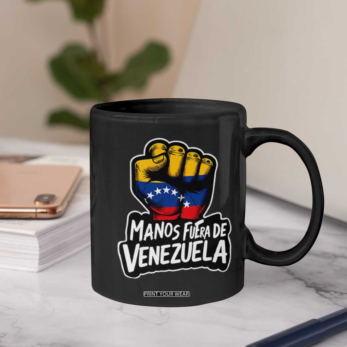 Manos Fuera De Venezuela Coffee Mug Venezuelan Flag TS11 Print Your Wear