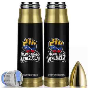 Manos Fuera De Venezuela Bullet Tumbler Venezuelan Flag TS11 Black Print Your Wear
