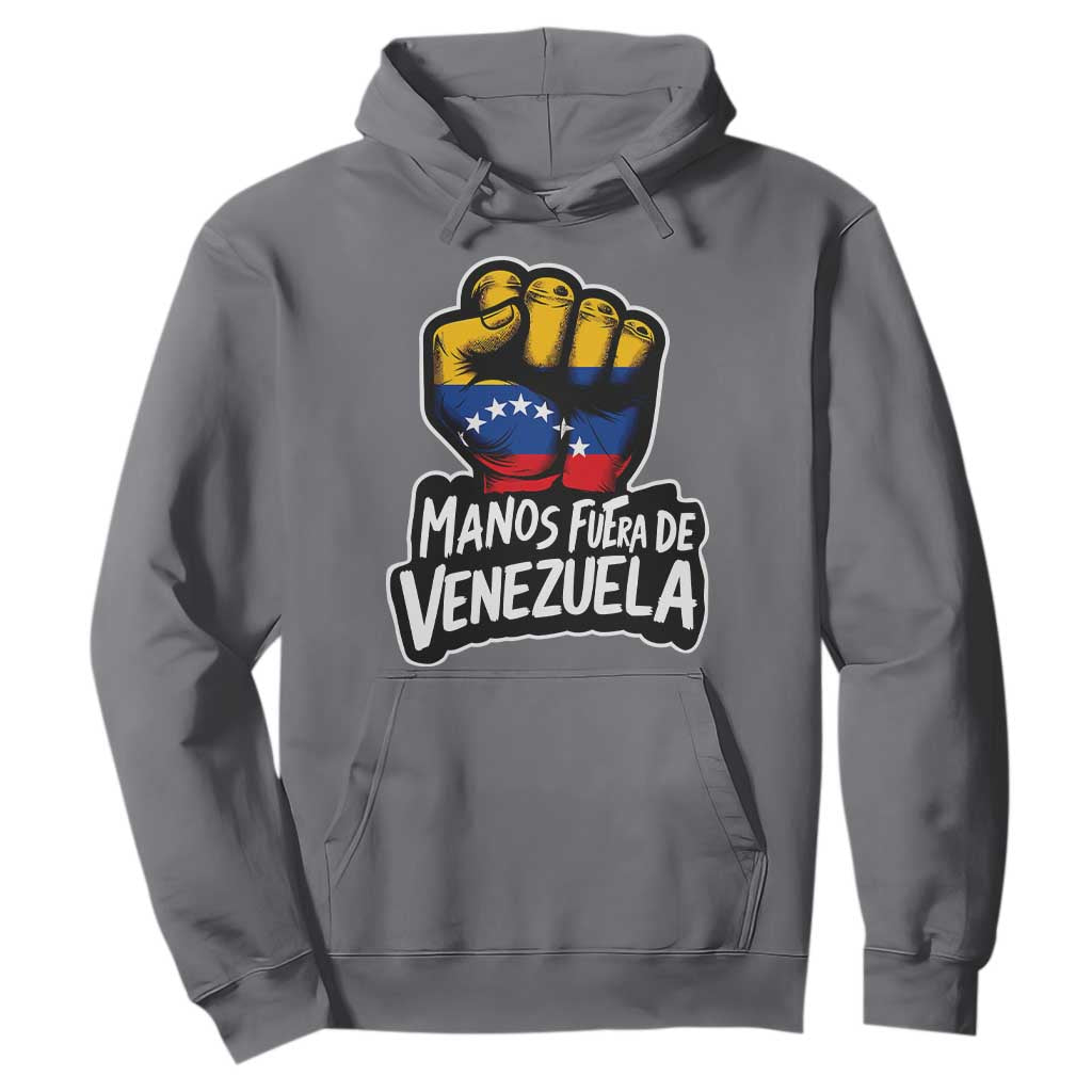 Manos Fuera De Venezuela Hoodie Venezuelan Flag TS11 Charcoal Print Your Wear