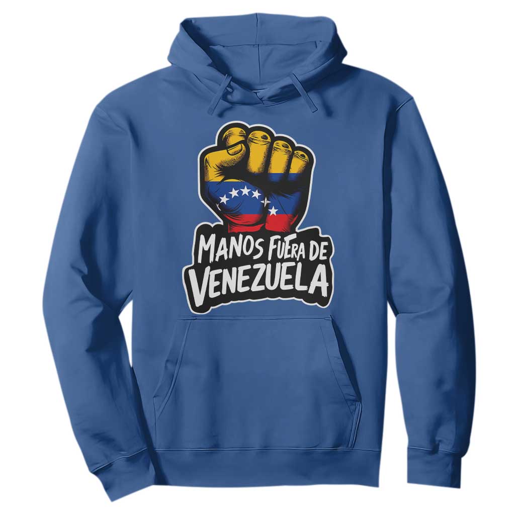 Manos Fuera De Venezuela Hoodie Venezuelan Flag TS11 Royal Blue Print Your Wear