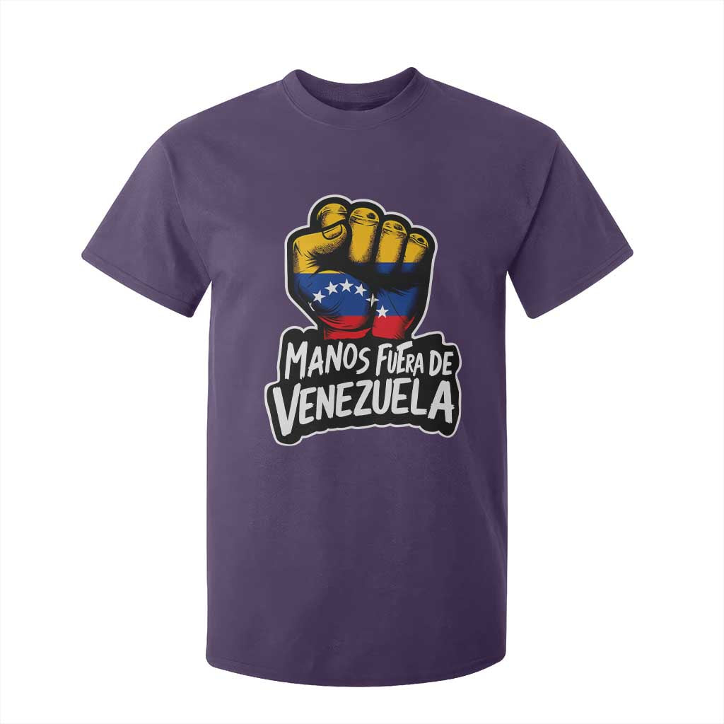 Manos Fuera De Venezuela T Shirt For Kid Venezuelan Flag TS11 Purple Print Your Wear