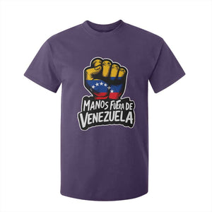 Manos Fuera De Venezuela T Shirt For Kid Venezuelan Flag TS11 Purple Print Your Wear