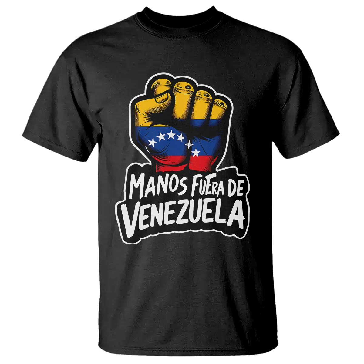 Manos Fuera De Venezuela T Shirt Venezuelan Flag TS11 Black Print Your Wear