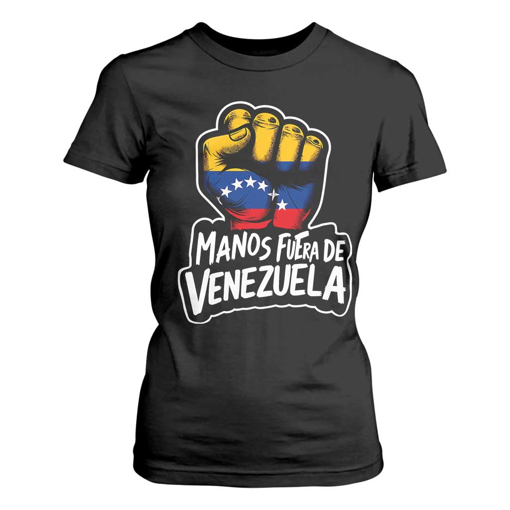 Manos Fuera De Venezuela T Shirt For Women Venezuelan Flag TS11 Black Print Your Wear