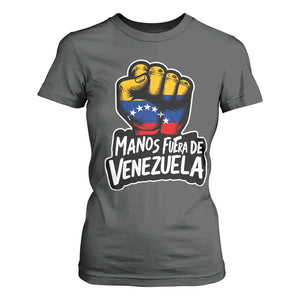 Manos Fuera De Venezuela T Shirt For Women Venezuelan Flag TS11 Dark Heather Print Your Wear