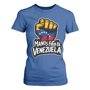 Manos Fuera De Venezuela T Shirt For Women Venezuelan Flag TS11 Royal Blue Print Your Wear